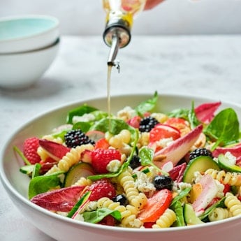 Mixed Berry Pasta Salad with Raspberry Vinaigrette - Berry Fresh